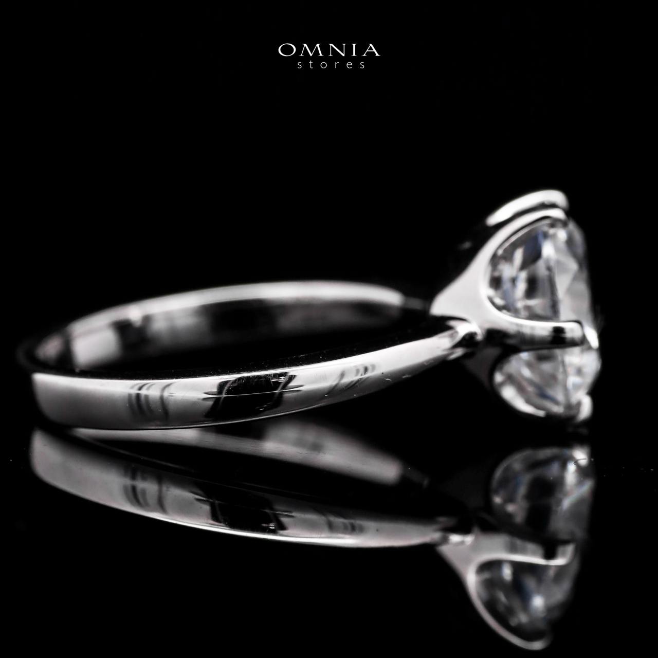 Omnia Lama Ring 92.5 Silver in High Quality Simulated Diamonds - OMNIASTORES UAE