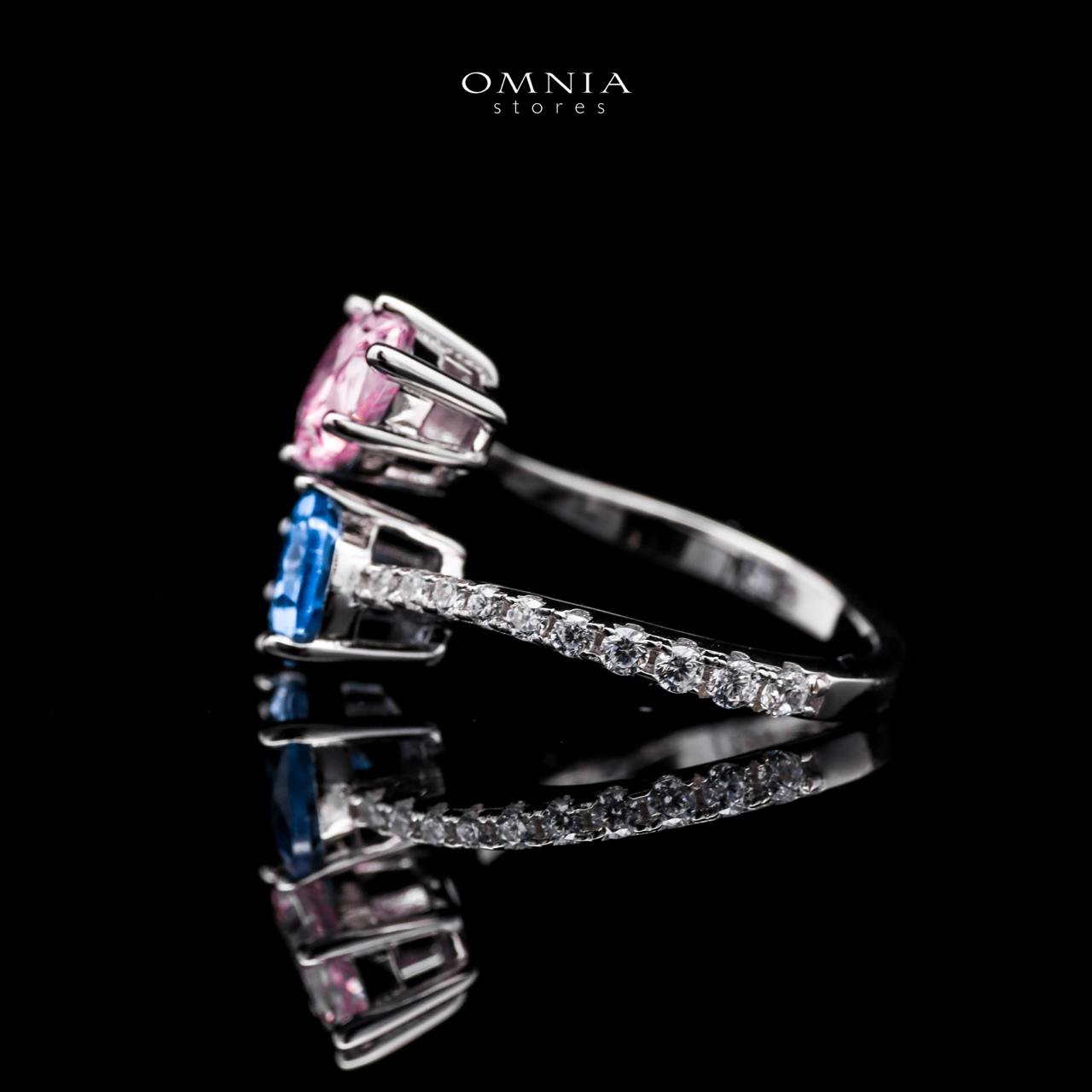 Omnia Darlene 92.5 Silver Ring in High Quality Simulated Diamonds - OMNIASTORES UAE