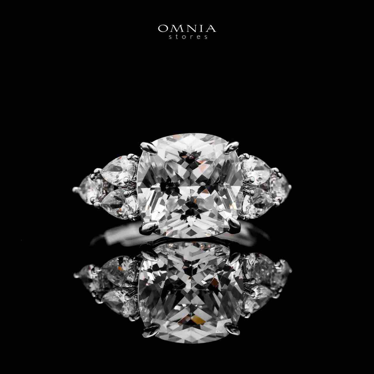 Omnia Nazaha Bridal Full Set in Rhodium Plated with High Quality White Zircon Stones - OMNIASTORES UAE