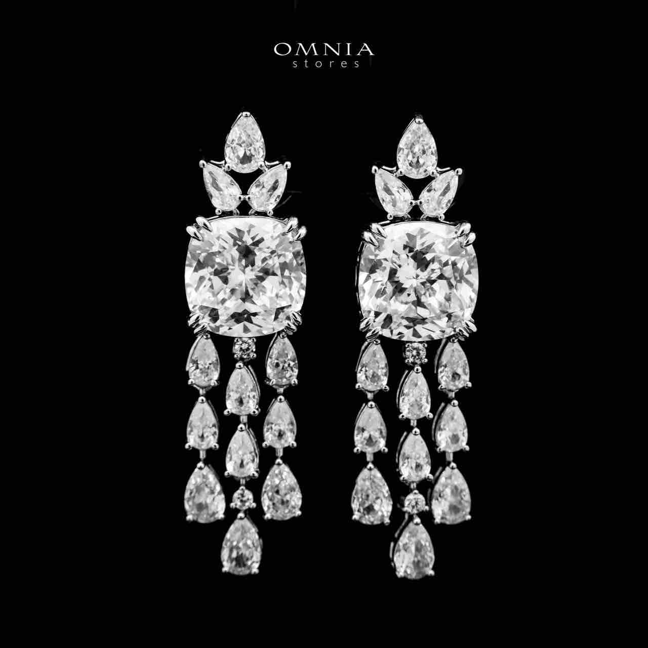 Omnia Nazaha Bridal Full Set in Rhodium Plated with High Quality White Zircon Stones - OMNIASTORES UAE