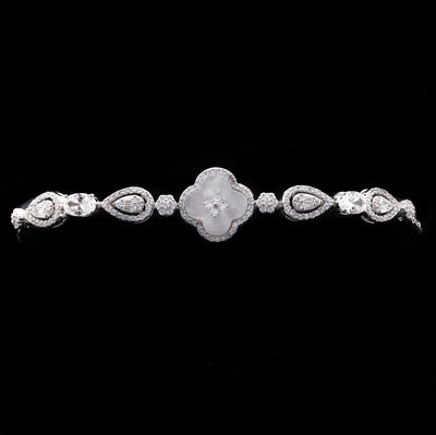 Omnia Anisa White Bracelet in 925 Silver with High Quality Simulated Diamonds