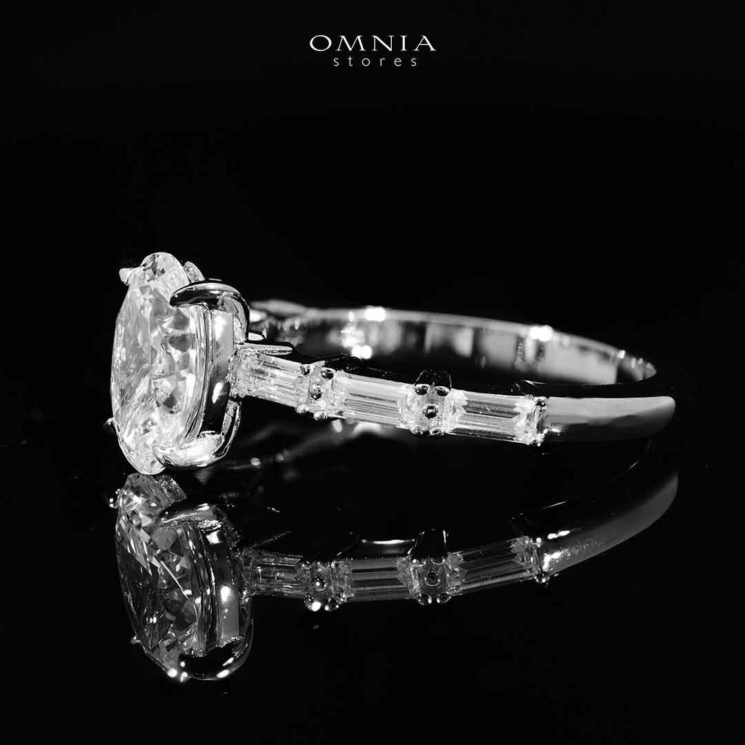 Omnia Nourine Silver Ring In 925 Silver High Quality Certified Lab Crafted Stones - OMNIASTORES UAE