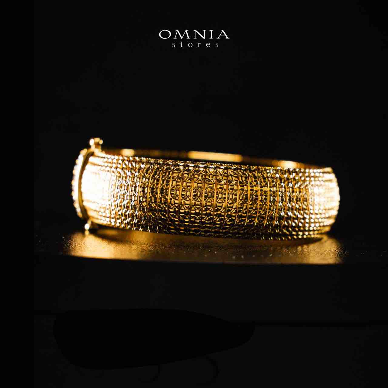 Omnia Rimah Golden Bracelet In 925 Silver High Quality Certified Lab Crafted Stones