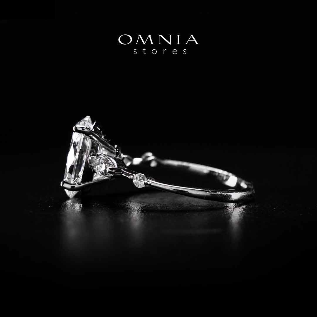 Omnia Aaliyat Silver Ring In 925 Silver High Quality Certified Lab Crafted Stones