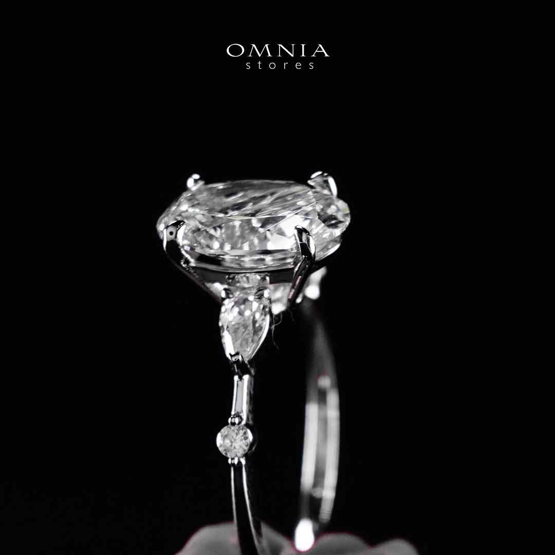 Omnia Aaliyat Silver Ring In 925 Silver High Quality Certified Lab Crafted Stones