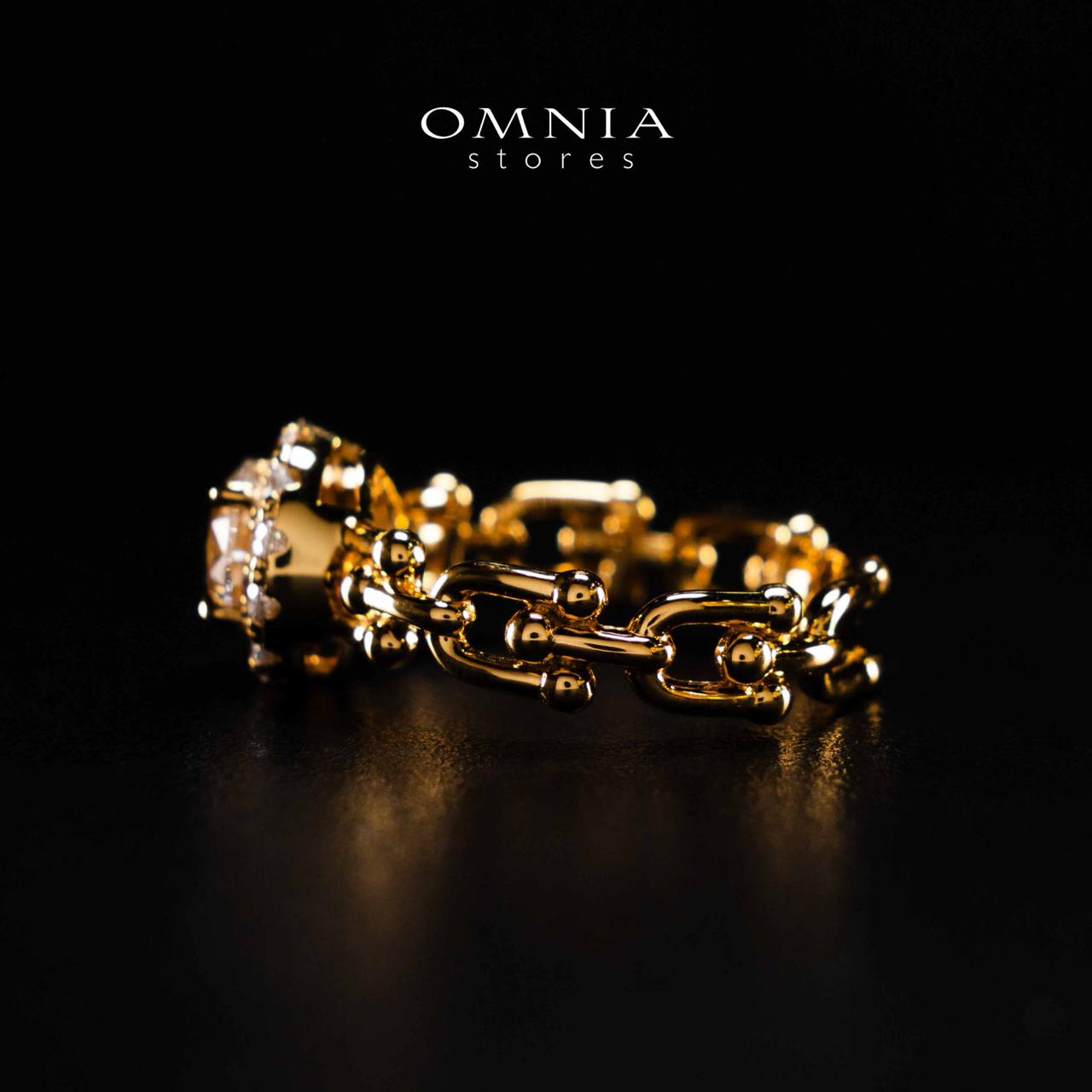 Omnia Shifaa Gold Ring In 925 Silver High Quality Certified Lab Crafted Round Cut Stones 1.25Ct