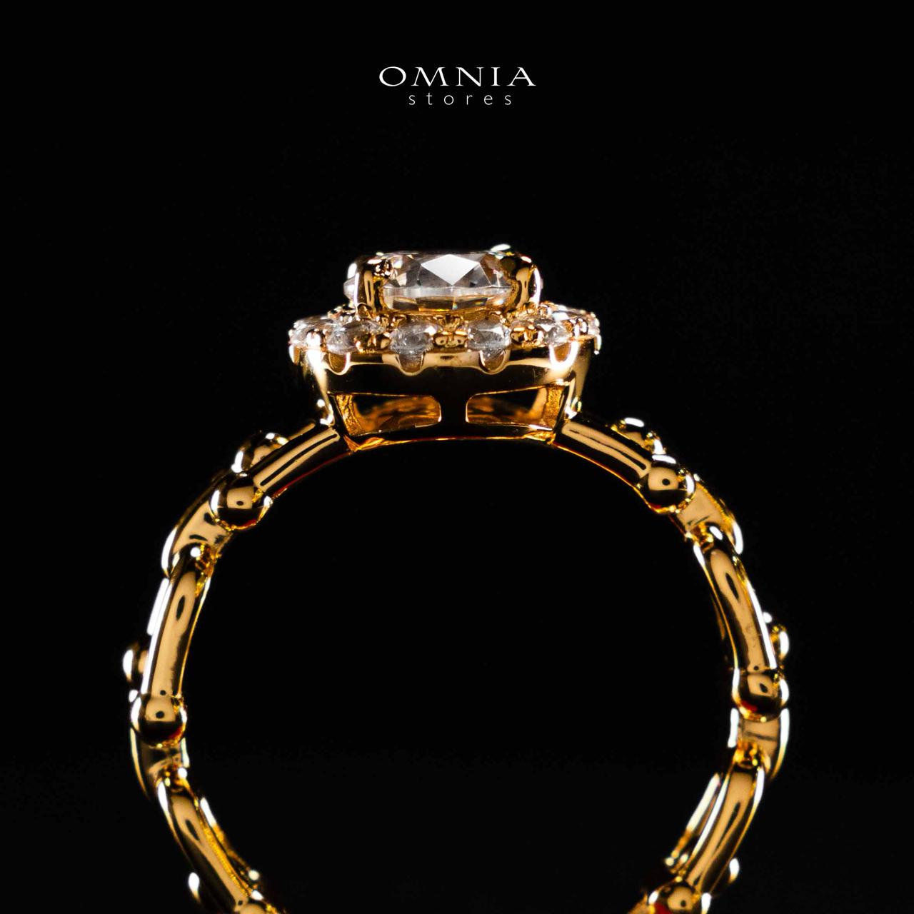Omnia Shifaa Gold Ring In 925 Silver High Quality Certified Lab Crafted Round Cut Stones 1.25Ct