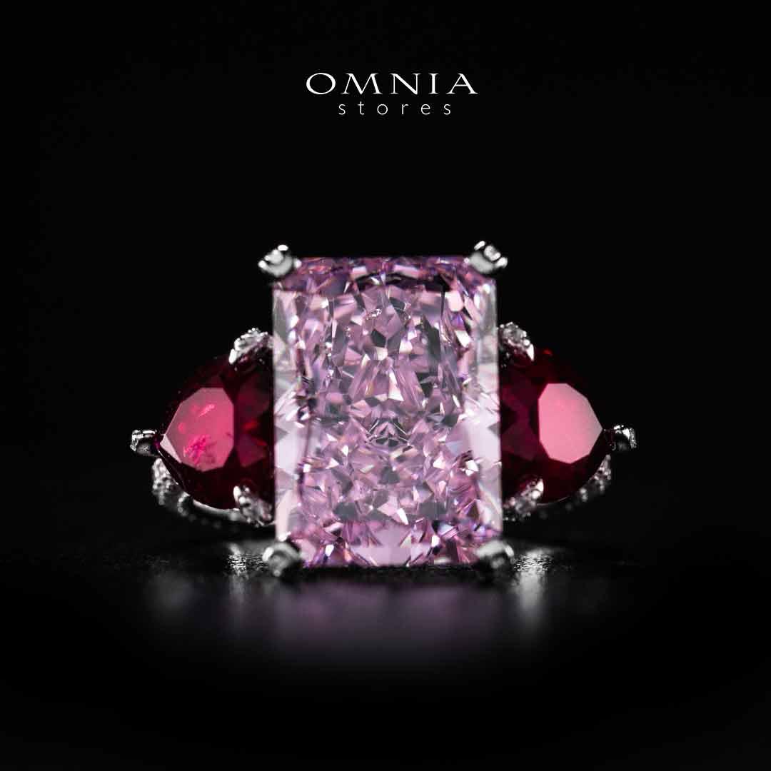Omnia Salima Multi Color Silver Ring In 925 Silver High Quality Certified Lab Crafted Stones