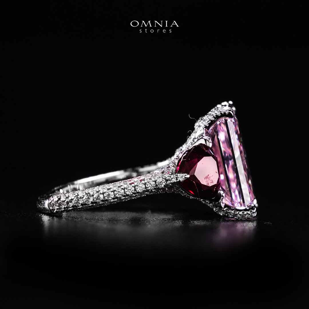Omnia Salima Multi Color Silver Ring In 925 Silver High Quality Certified Lab Crafted Stones