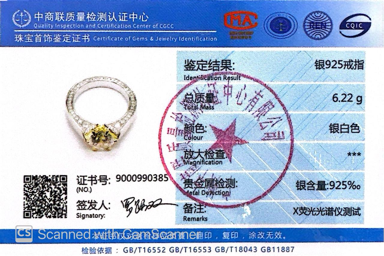 Omnia Mahnoor Gold With Silver Ring In 925 Silver High Quality Certified Lab Crafted Stones