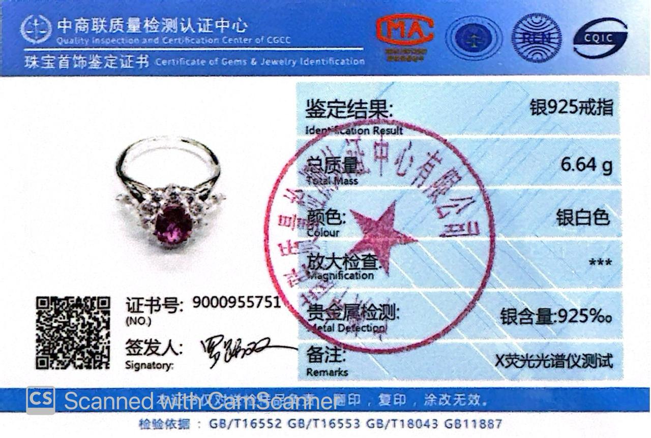 Omnia Zuhaina Flower Purple Silver Ring In 925 Silver High Quality Certified Lab Crafted Stones