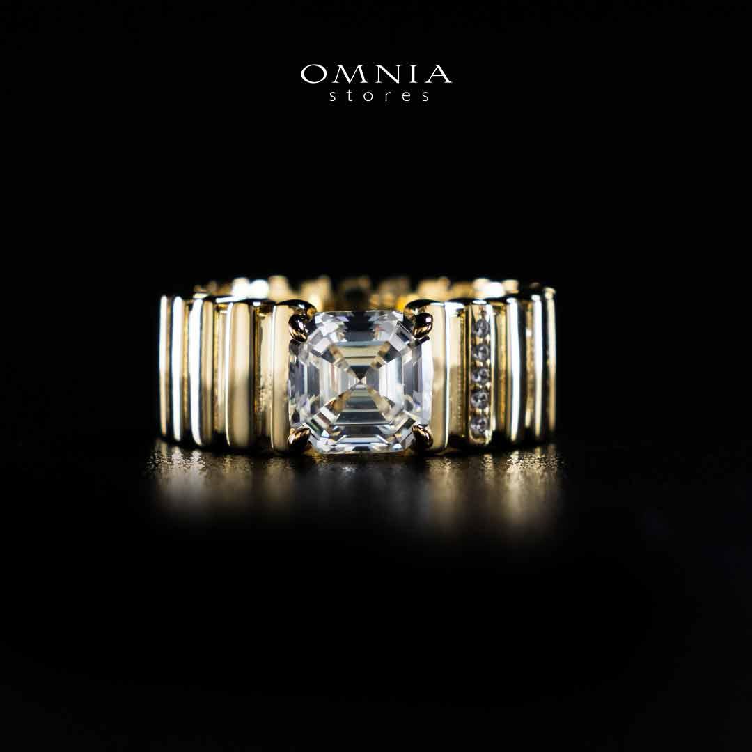 Omnia Abida White Gold Ring In 925 Silver High Quality Certified Lab Crafted Stones