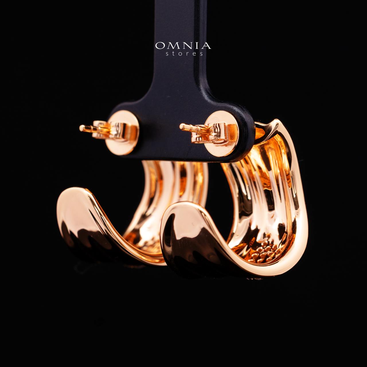 Kaelora Rose Gold Earrings with High-Quality Premium Simulated Diamonds in 925 Sterling Silver