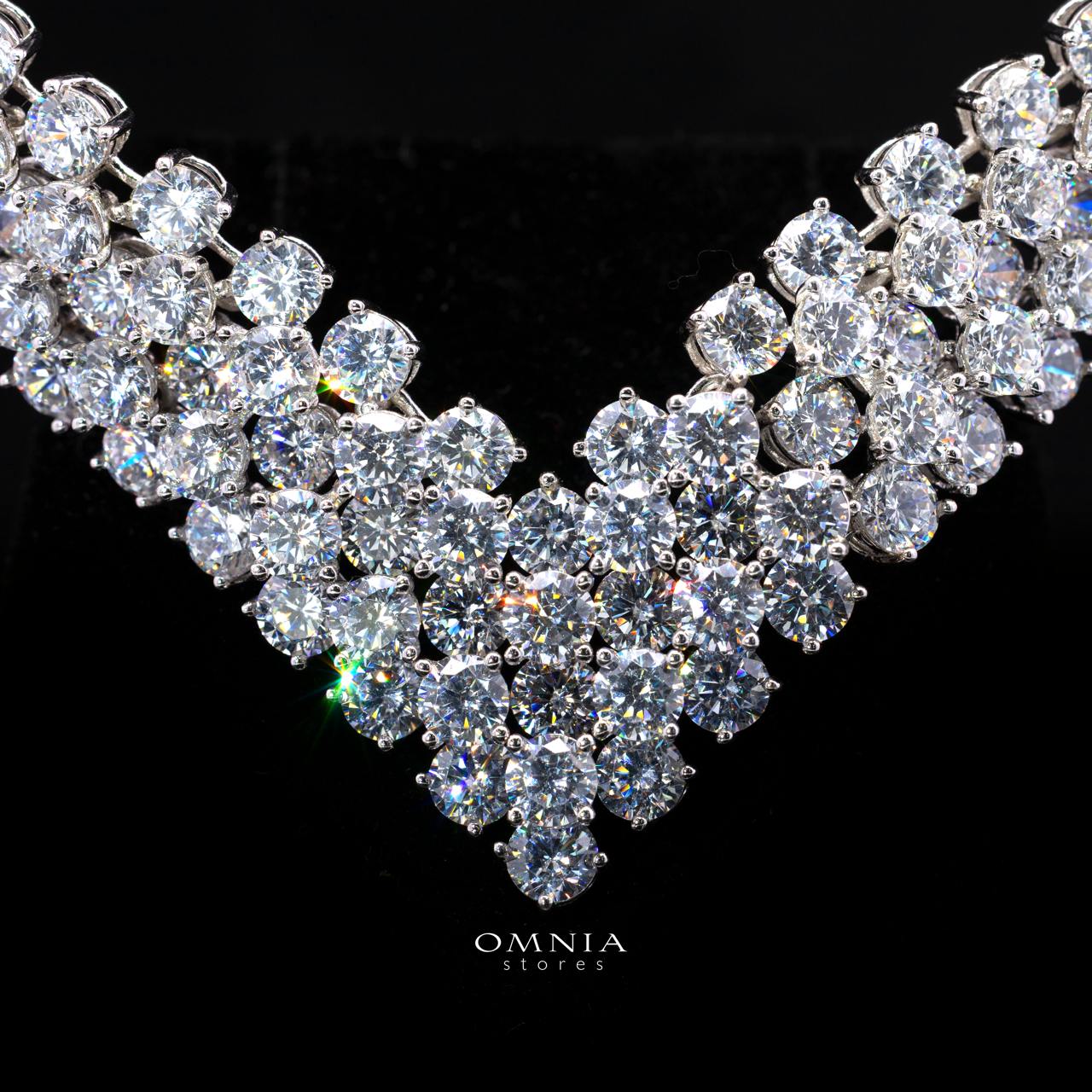 Thalara Necklace with High-Quality Premium Simulated Diamonds in 925 Sterling Silver