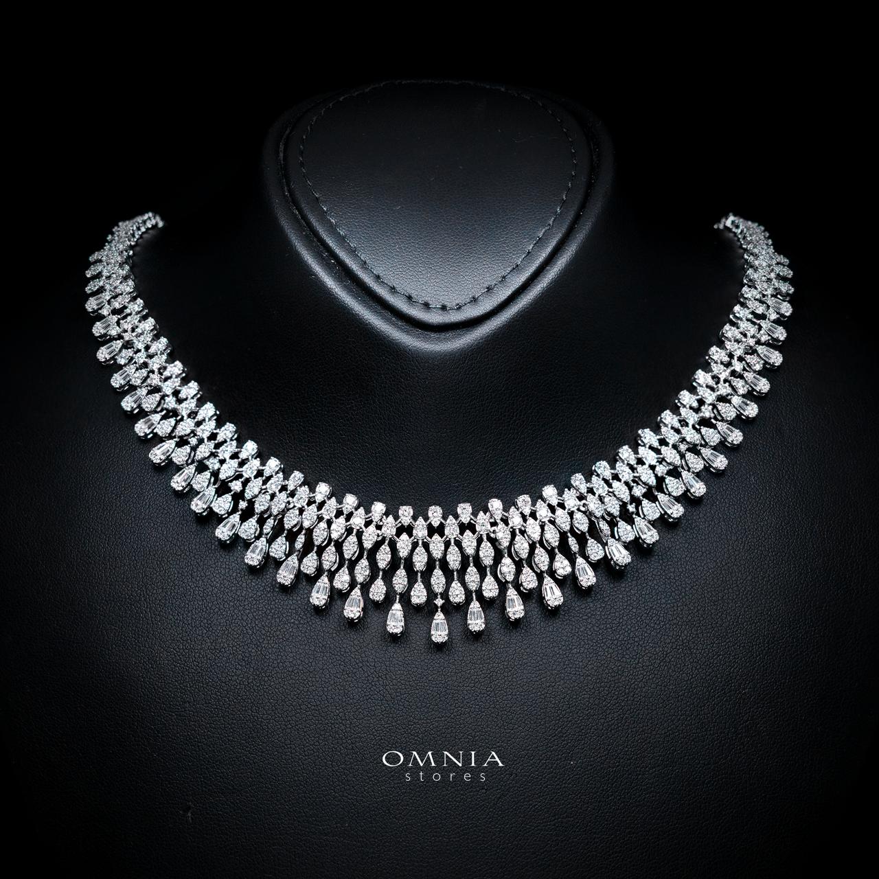 Charmaine Luxury Bridal Full Set with High-Quality Simulated Diamonds – Rhodium Plated