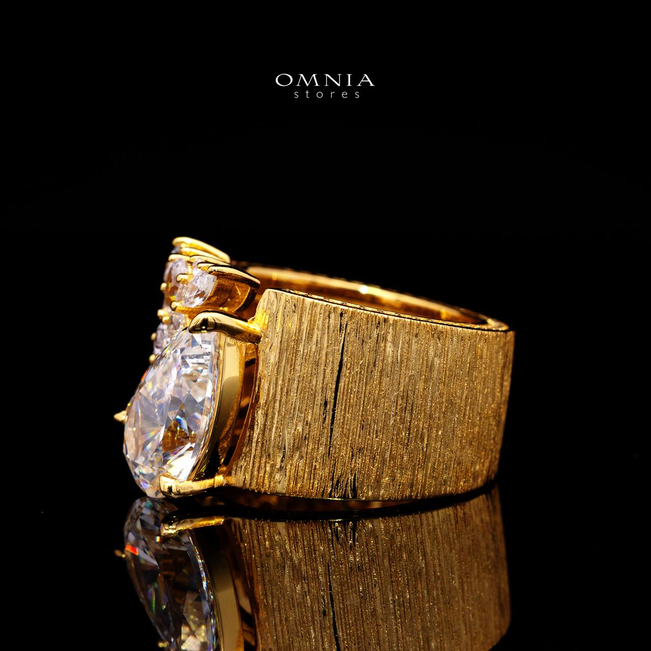 Emmie Gold Ring with Certificate | Lab-Crafted High-Quality Simulated Diamond in 925 Sterling Silver