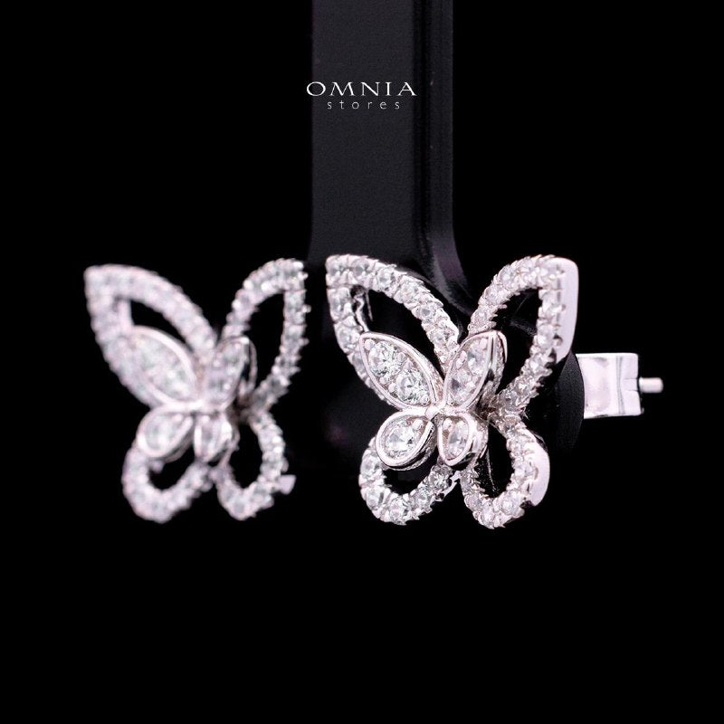 Ayanna Butterfly Earrings with Certified High-Quality Premium Simulated Diamonds in 925 Sterling Silver
