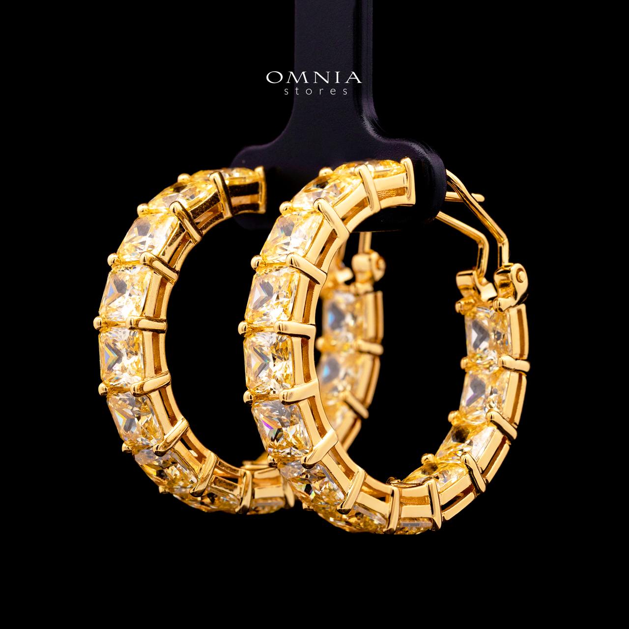 Omnia Selita Earrings 92.5 Silver In High Quality Simulated diamonds