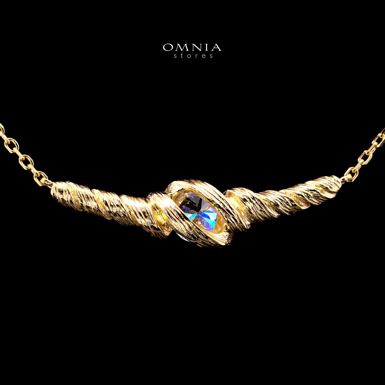 Amiyah Gold-Plated Necklace with Certified Premium Simulated Diamonds in 925 Sterling Silver