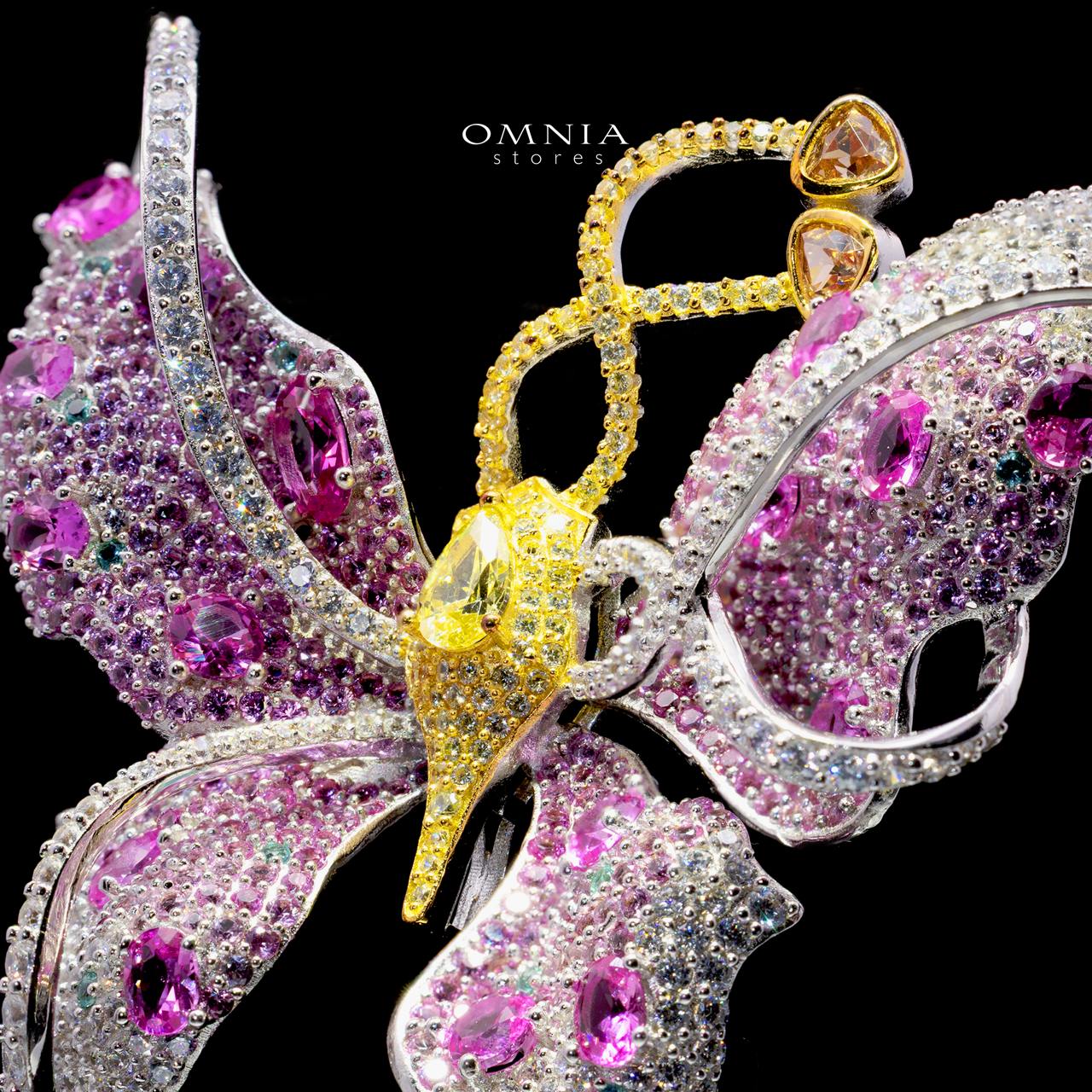 Issa Butterfly Brooch with High-Quality Premium Simulated Diamonds in 925 Sterling Silver