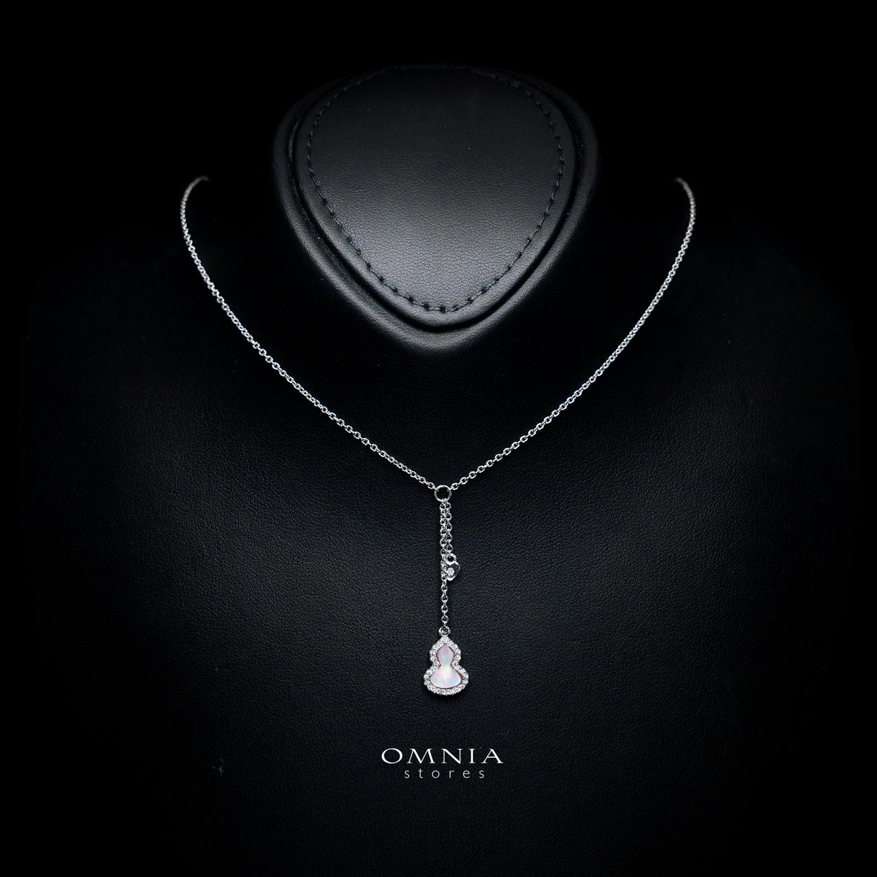 Denisse Necklace with Certified Premium Simulated Diamonds in 925 Sterling Silver