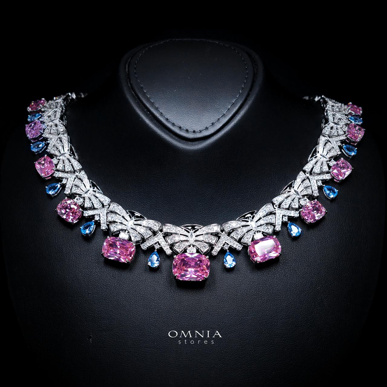 Kenzy Multicolor Luxury Bridal Full Set with High-Quality Simulated Diamonds – Rhodium Plated