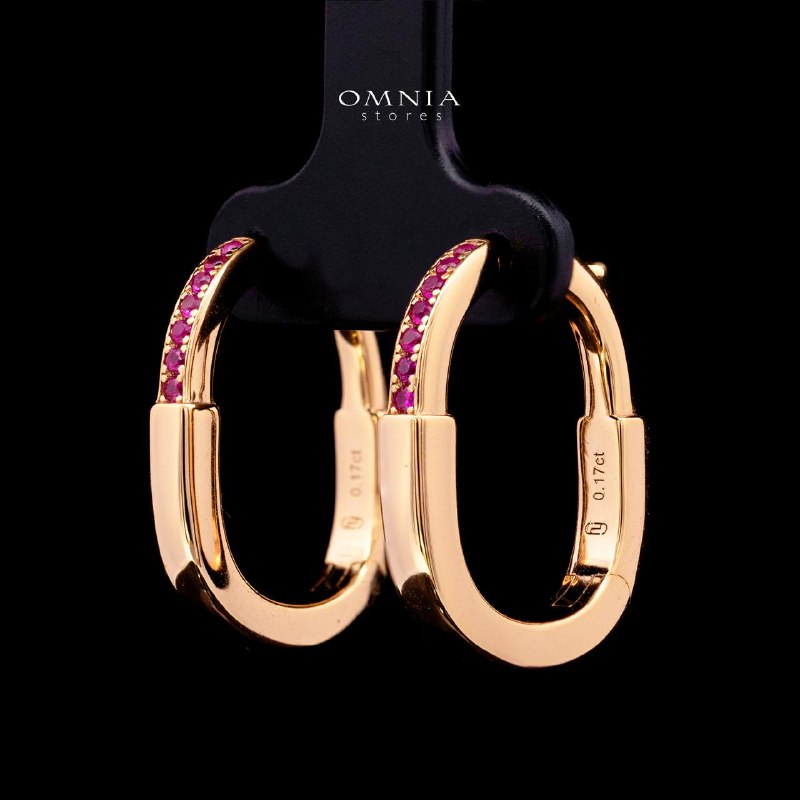 Klarity Rose Gold-Plated Earrings with Certified High-Quality Premium Simulated Diamonds in 925 Sterling Silver