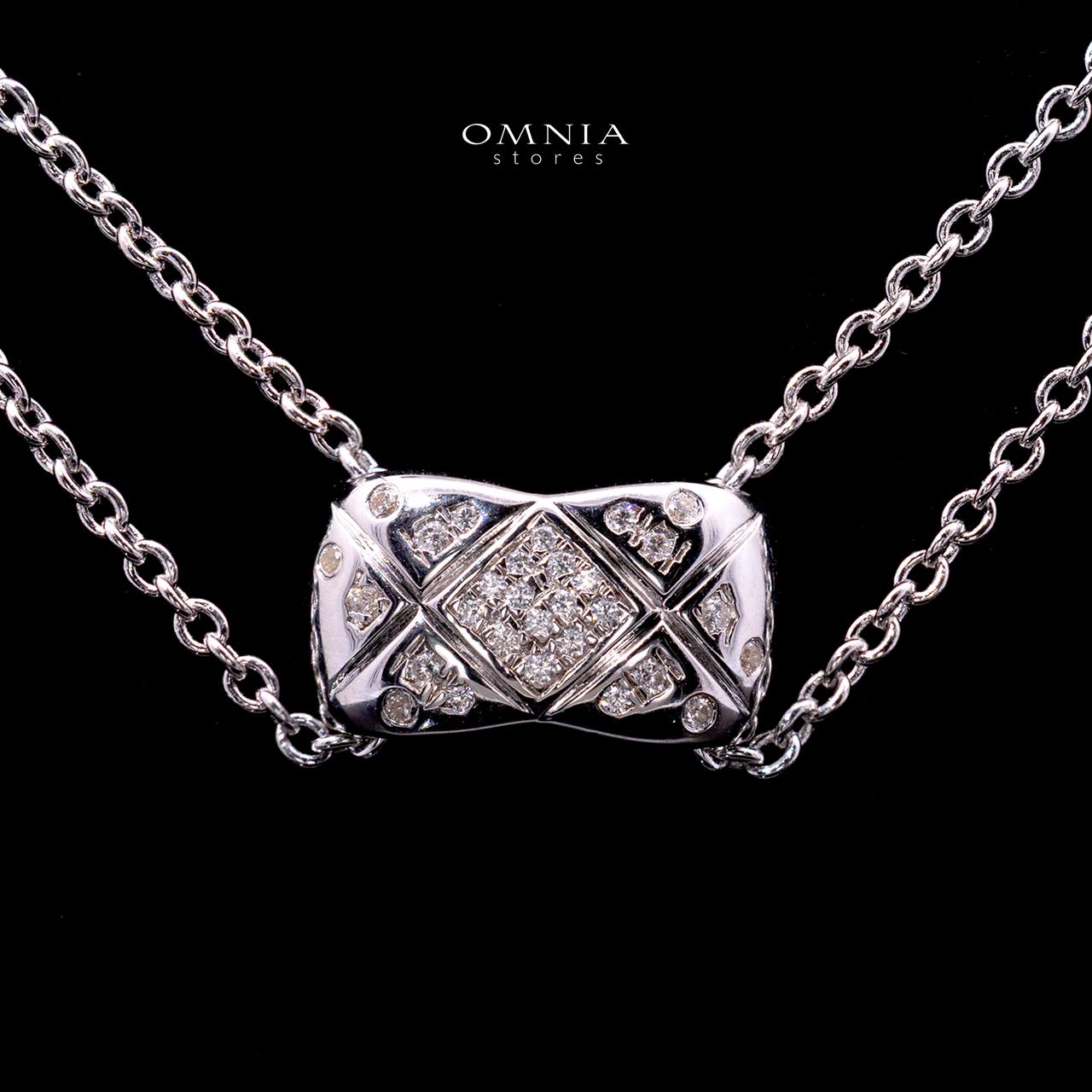 Brina Necklace with Certified Premium Simulated Diamonds in 925 Sterling Silver