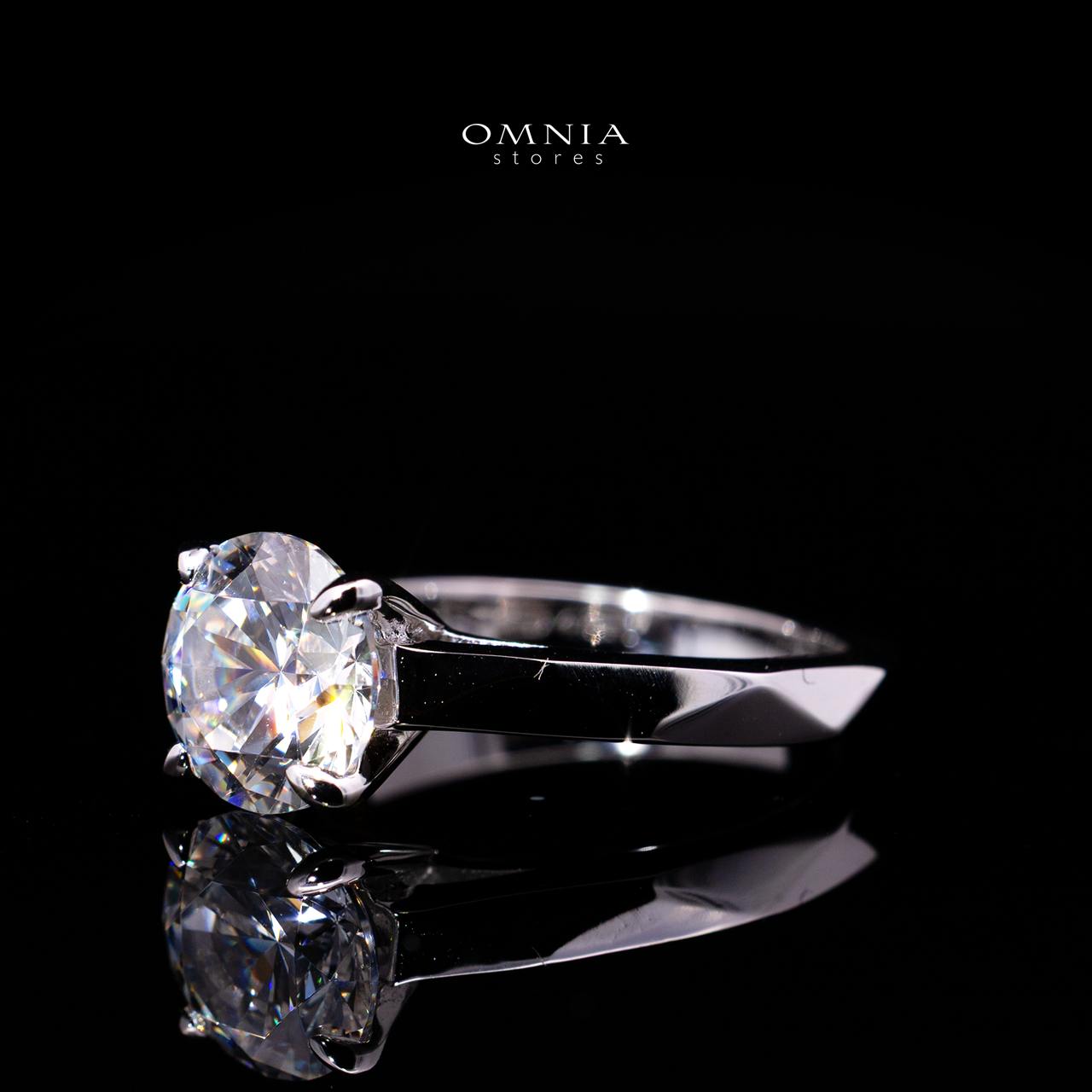 Fergie Ring with Certified Premium Simulated Diamonds in 925 Sterling Silver