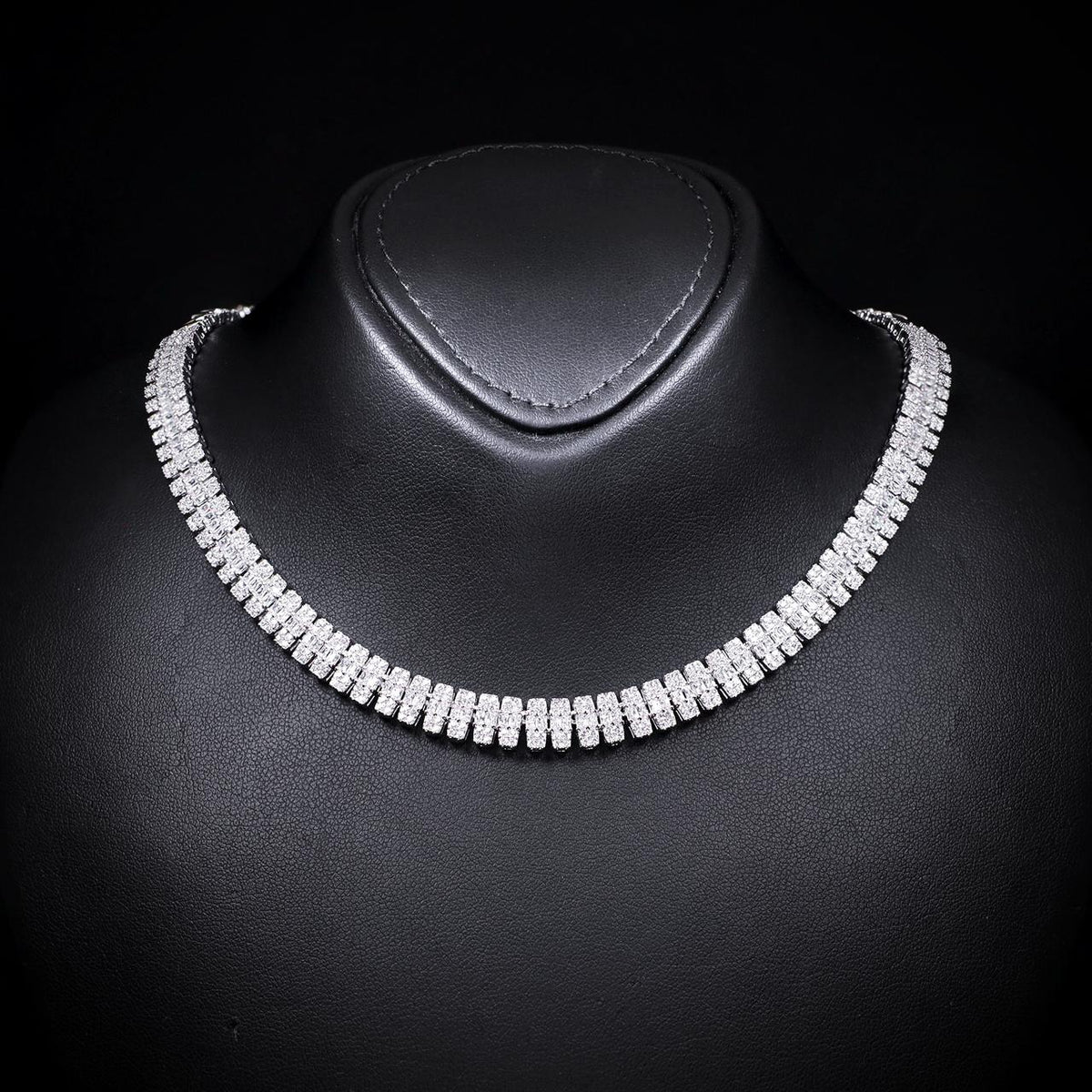 Rayana White Luxury Bridal Full Set with High-Quality Zircon Stones Rhodium Plated
