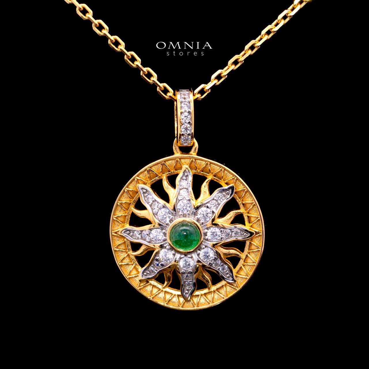 Melise Gold-Plated Necklace with Certified Premium Simulated Diamonds in 925 Sterling Silver