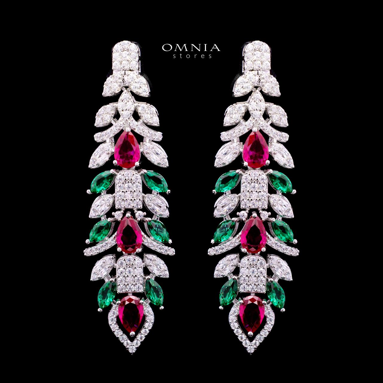 Simra Multicolor Luxury Bridal Full Set with High-Quality Simulated Diamonds – Rhodium Plated
