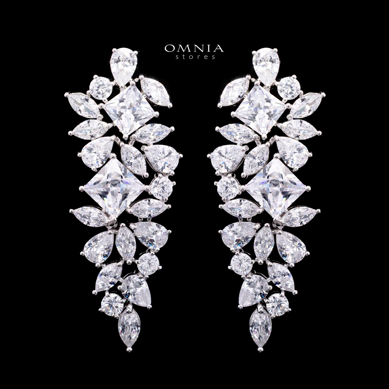 Christine White Luxury Bridal Full Set with High-Quality Simulated Diamonds – Rhodium Plated