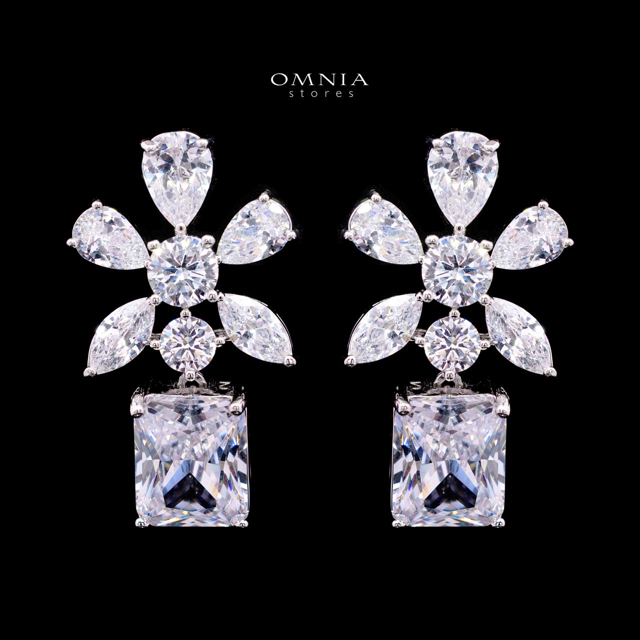 Rizza White Luxury Bridal Full Set with High-Quality Simulated Diamonds – Rhodium Plated