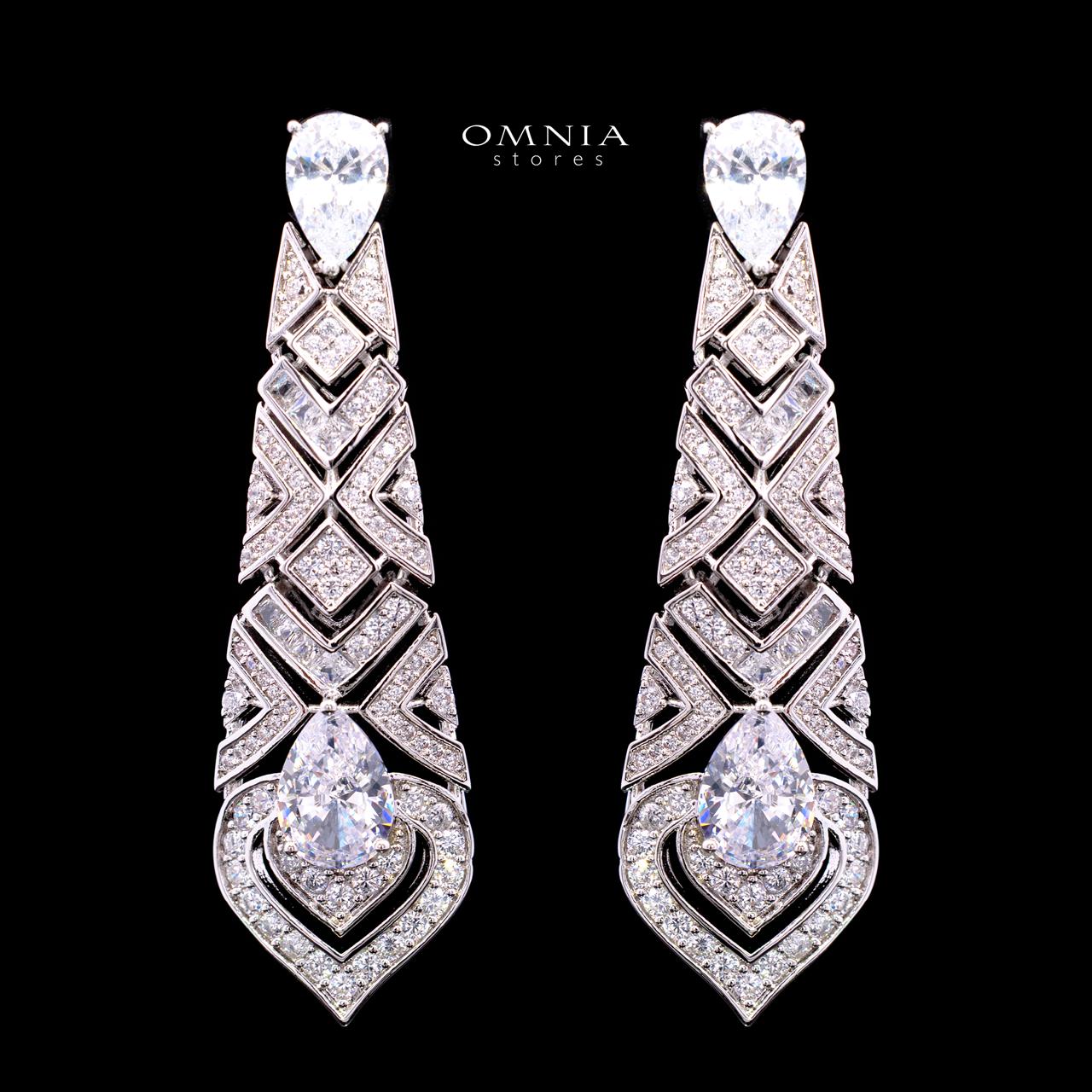 Daryan White Luxury Bridal Full Set with High-Quality Simulated Diamonds – Rhodium Plated