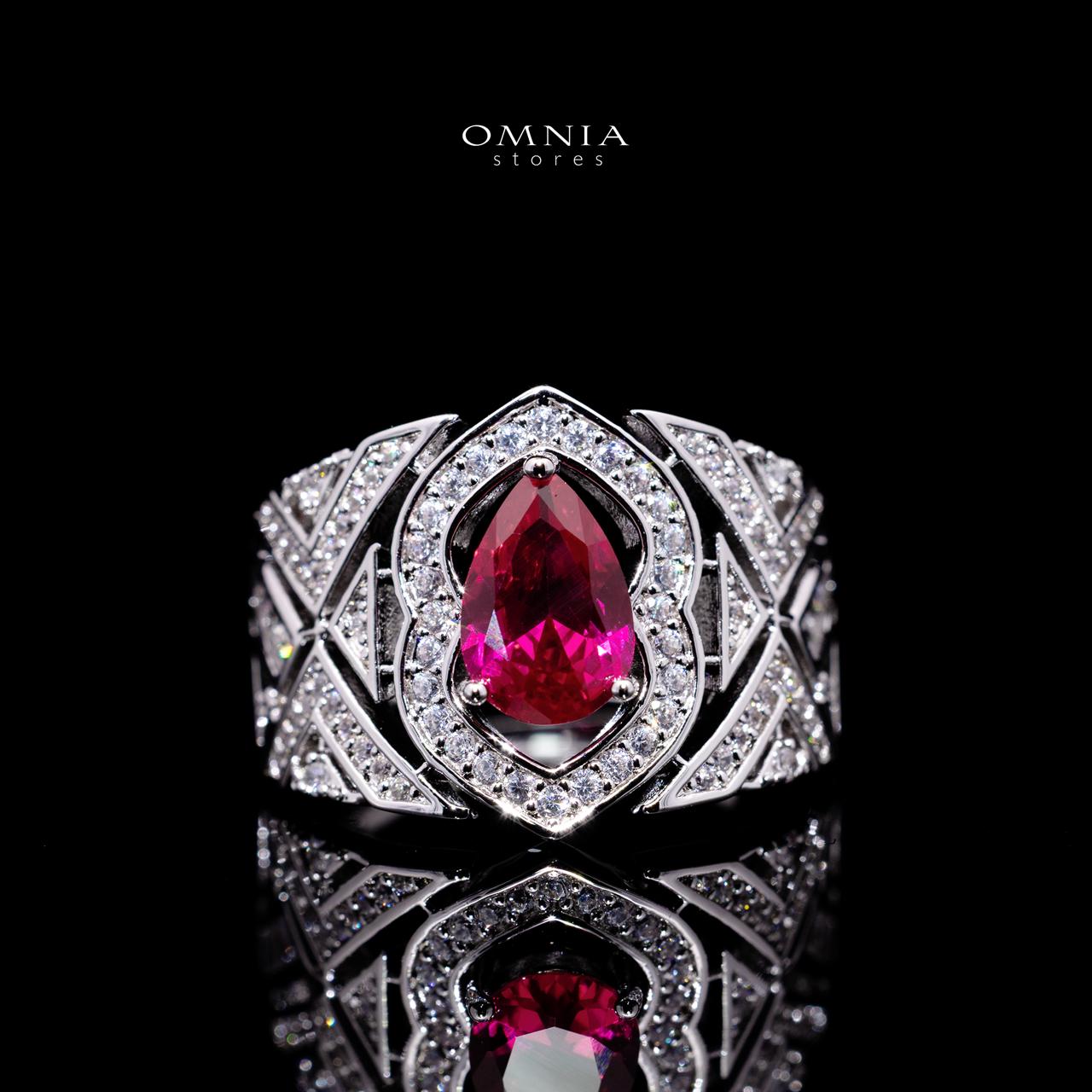 Daryan Red Luxury Bridal Full Set with High-Quality Simulated Diamonds – Rhodium Plated