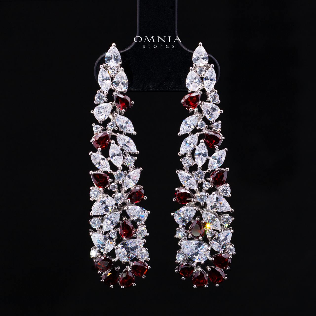 Safira Red Luxury Bridal Full Jewelry Set with High-Quality Premium Simulated Diamonds