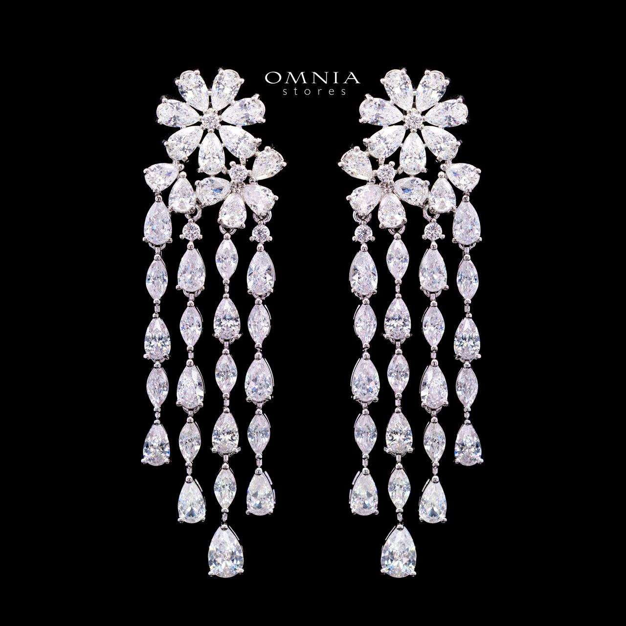 Seema White Luxury Bridal Full Set with High-Quality Simulated Diamonds – Rhodium Plated
