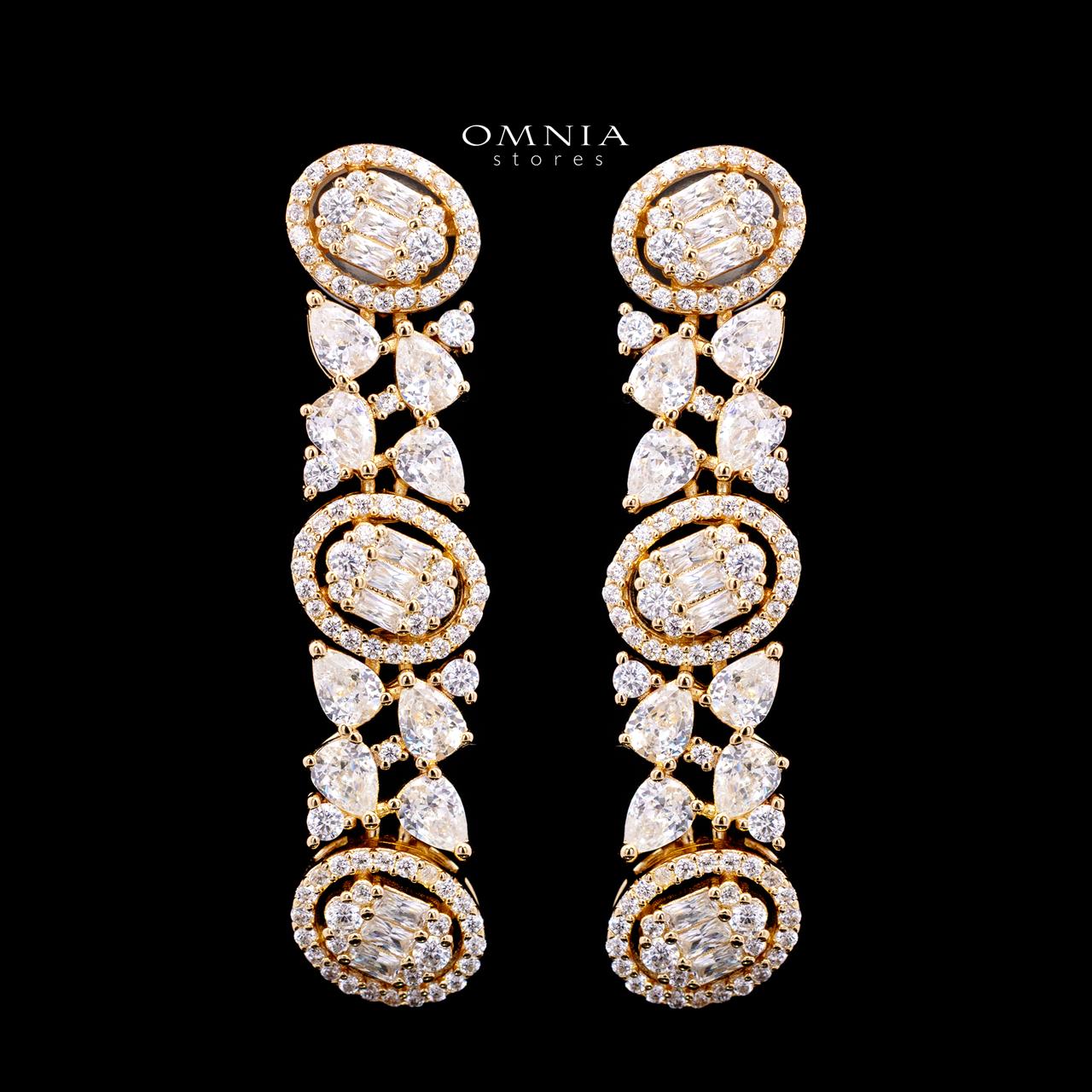 Rahima Gold Luxury Bridal Full Set with High-Quality Simulated Diamonds and Rhodium Plating