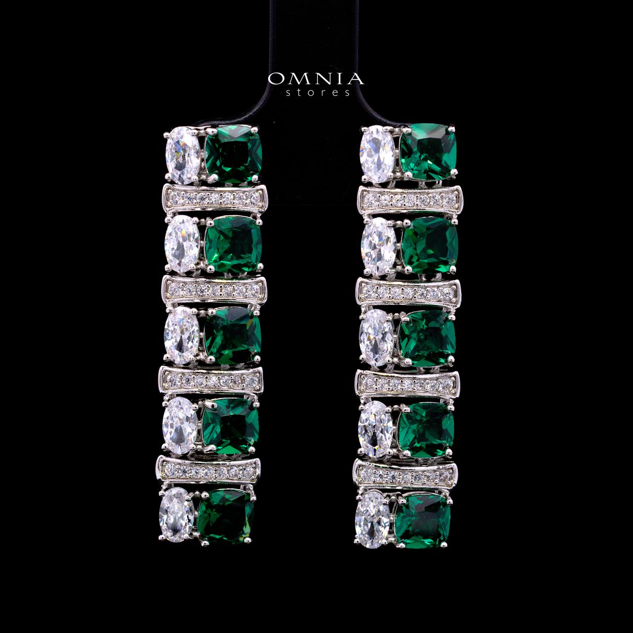 Marley Green Bridal Full Set with High-Quality Simulated Diamonds – Rhodium Plated