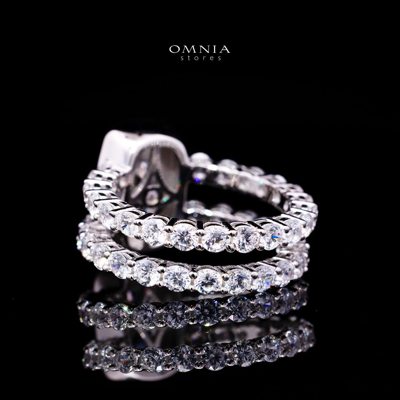 Kamili White Ring with Certified High-Quality Premium Simulated in 925 Sterling Silver