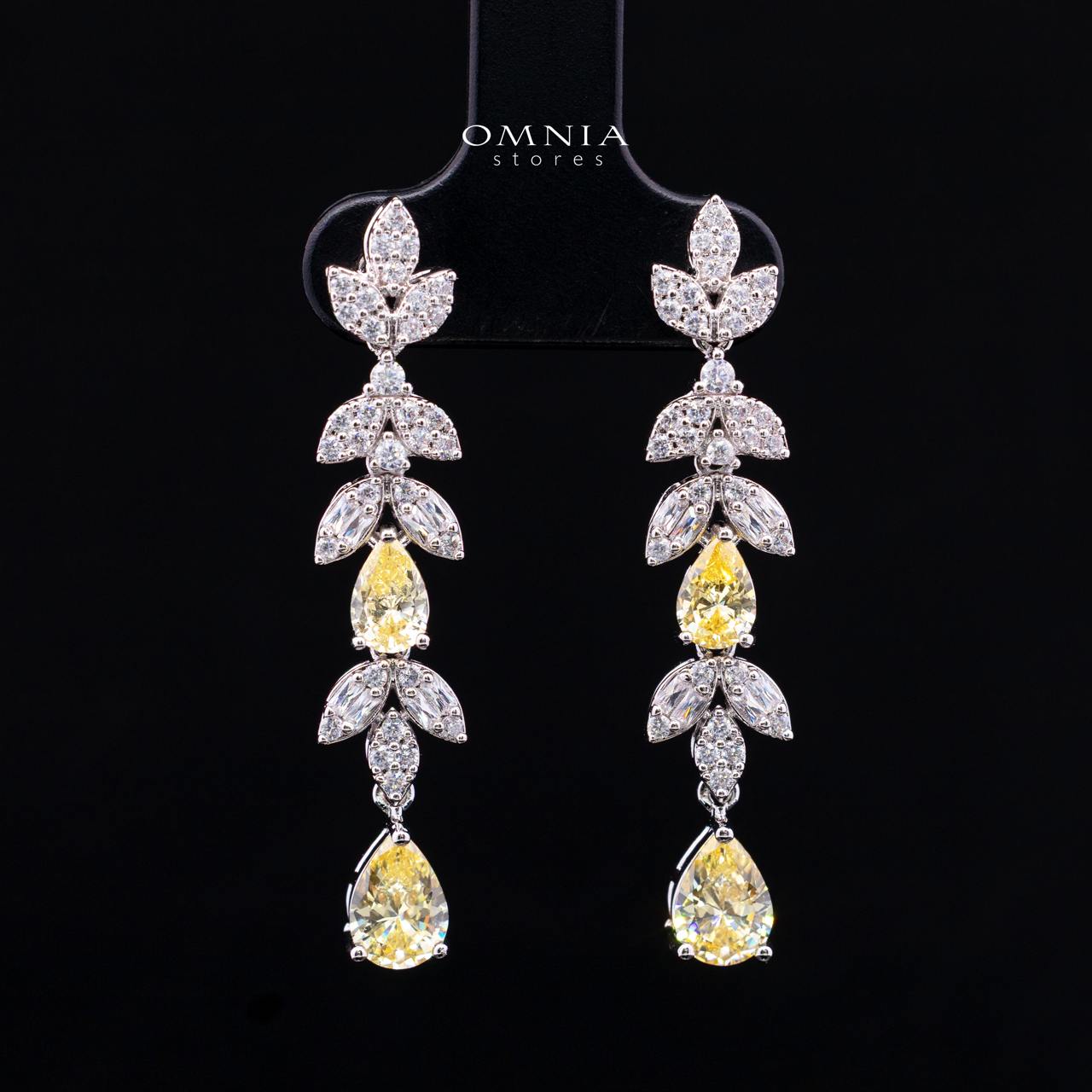 Aylara Yellow Luxury Bridal Full Jewelry Set with High-Quality Premium Simulated Diamonds