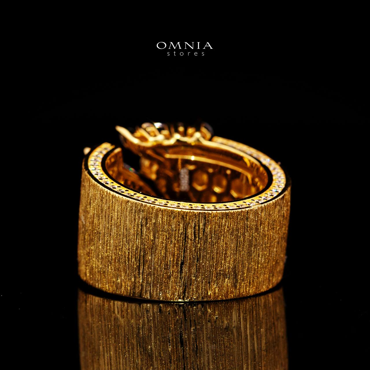 Emmie Gold Ring with Certificate | Lab-Crafted High-Quality Simulated Diamond in 925 Sterling Silver