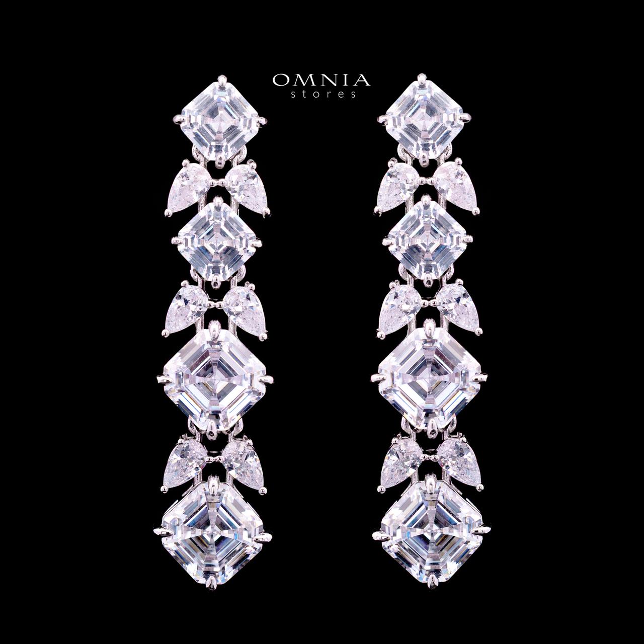 Rowena White Luxury Bridal Full Set with High-Quality Simulated Diamonds – Rhodium Plated