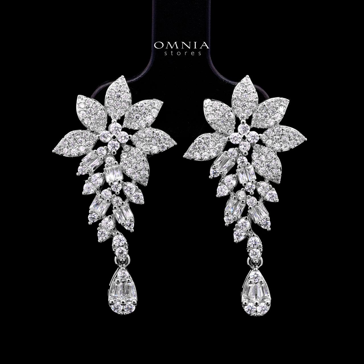 Farrah White Luxury Bridal Full Set with High-Quality Simulated Diamonds – Rhodium Plated