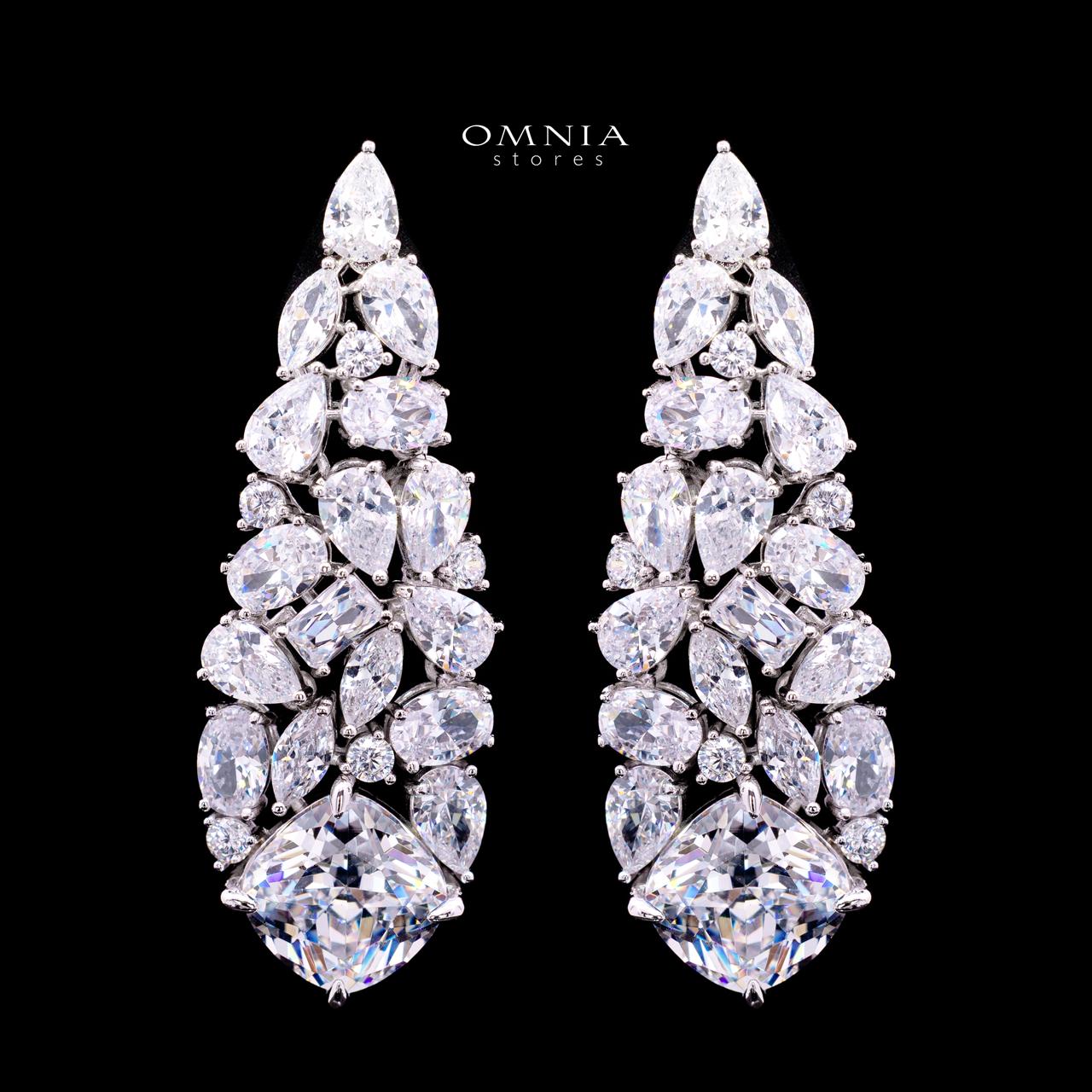 Roxane White Luxury Bridal Full Set with High-Quality Simulated Diamonds – Rhodium Plated