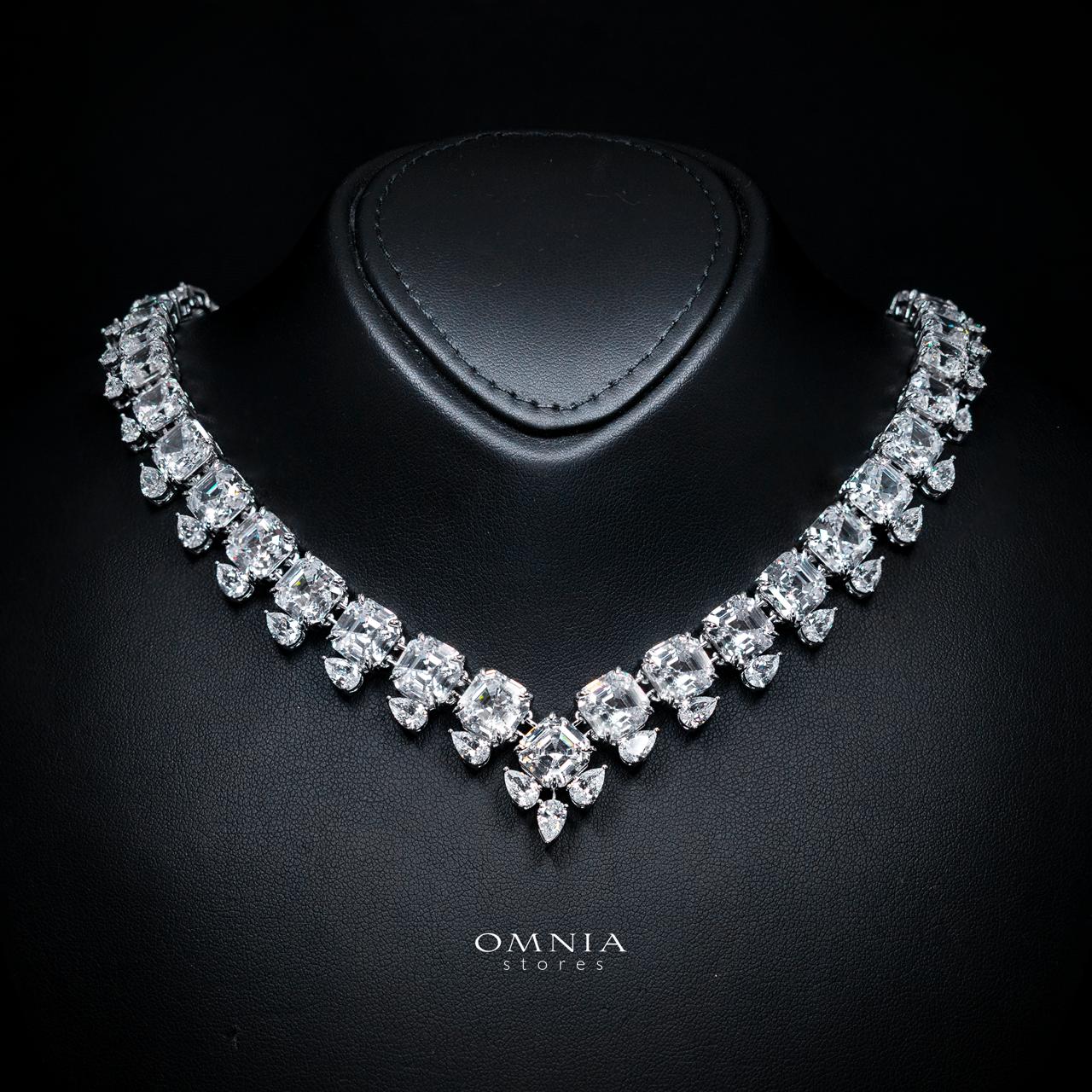 Rowena White Luxury Bridal Full Set with High-Quality Simulated Diamonds – Rhodium Plated