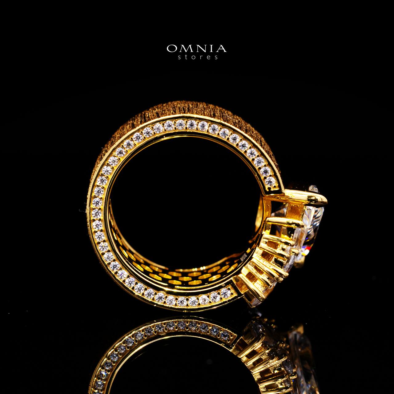 Emmie Gold Ring with Certificate | Lab-Crafted High-Quality Simulated Diamond in 925 Sterling Silver