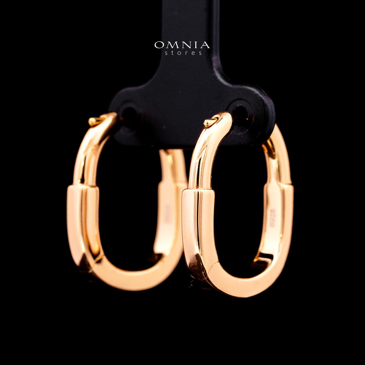 Klarity Rose Gold-Plated Earrings with Certified High-Quality Premium Simulated Diamonds in 925 Sterling Silver