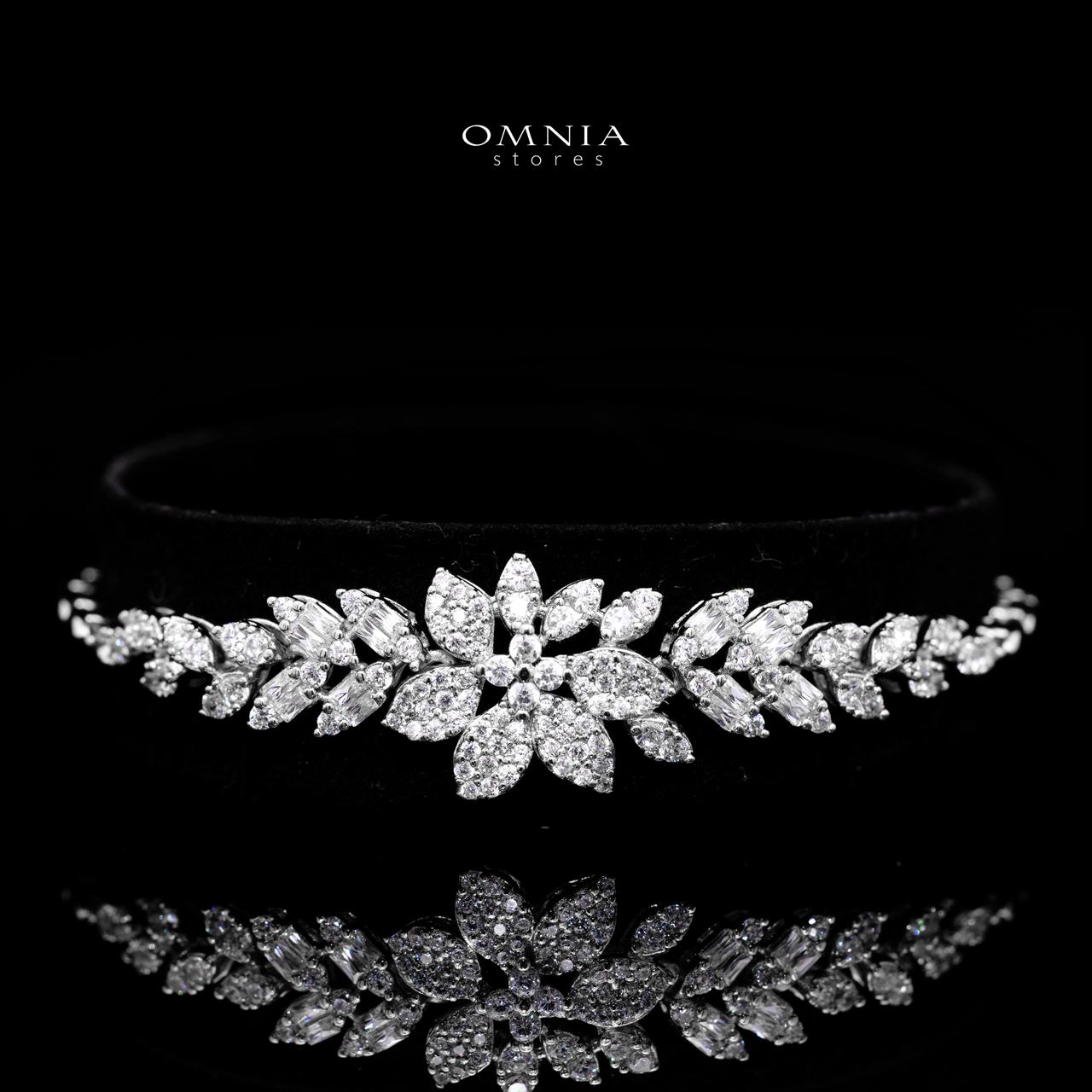 Farrah White Luxury Bridal Full Set with High-Quality Simulated Diamonds – Rhodium Plated